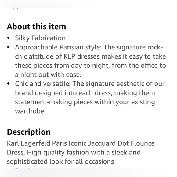 Karl Lagerfeld hi-low wrap Polk-a-dot dress-size8 like new - Picture 13 of 13